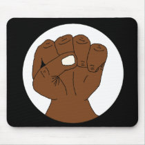 Black Power Fist Mousepad