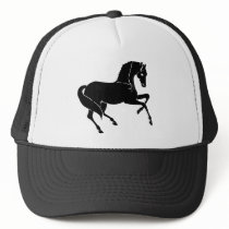 Black Prancing Horse hats by dogsandhorses Black Prancing Horse hats
