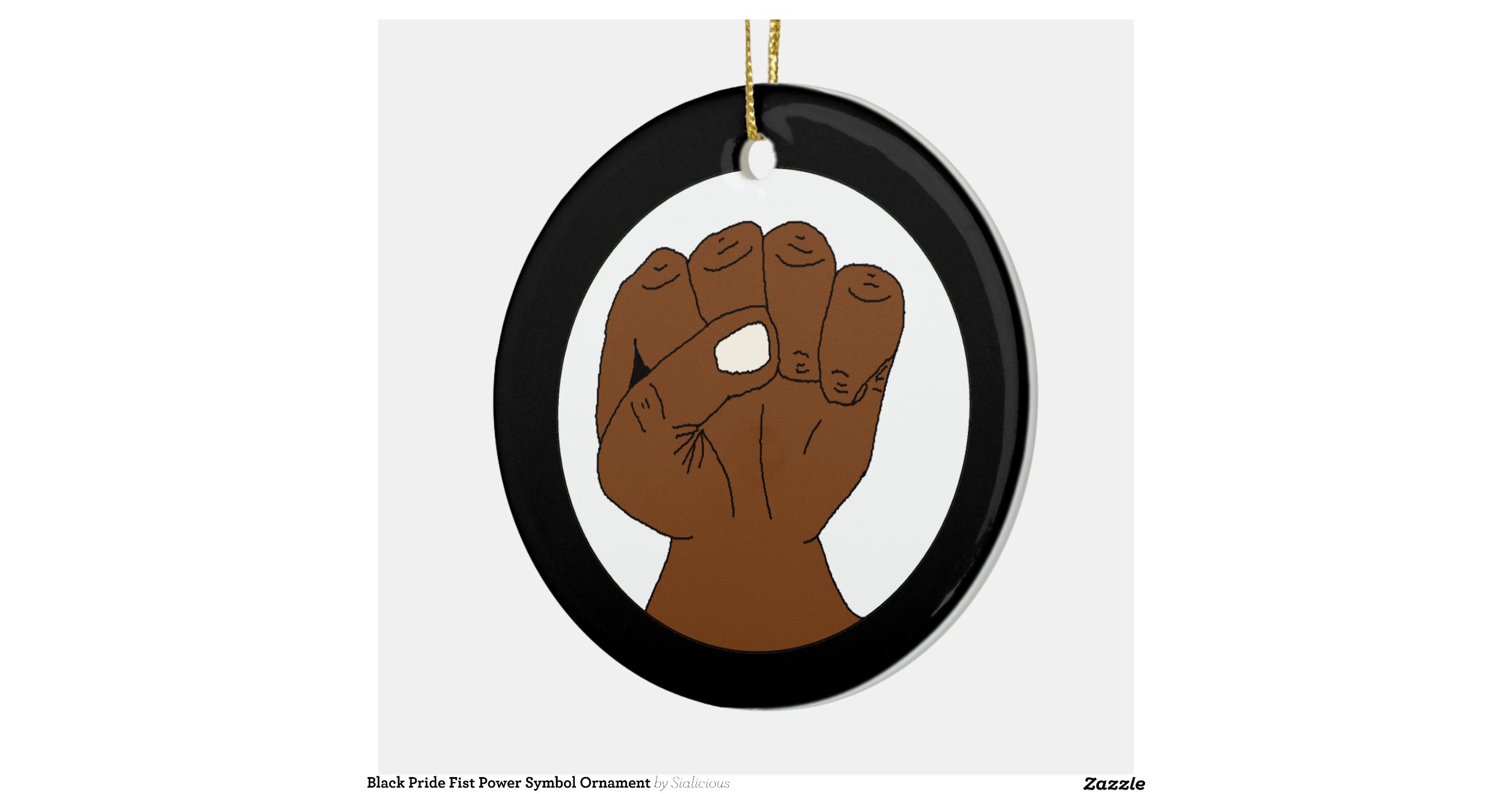 black pride fist power symbol ornament personalized christmas ornaments family