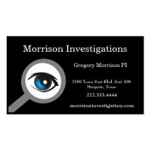 Black Private Investigation Business Card
