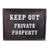 Black Private Property sign posters