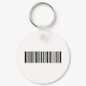 black product bar code item keychains