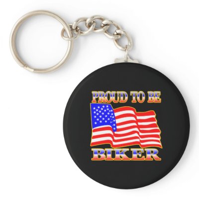 Black Proud Be American Biker Keychains by WhiteTiger_LLC