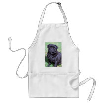 Black Pug Apron
