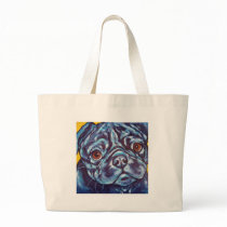 Black Pug Canvas Bags