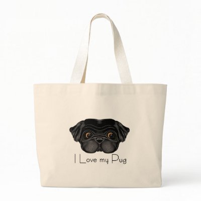Black Pug Bags by adore_a_pug
