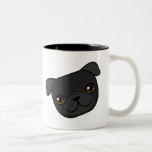 Black Pug Coffee Mug