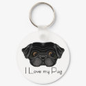 Black Pug keychains