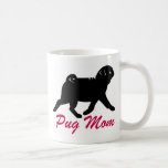 Black Pug Mom Mugs