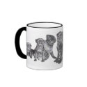 Black Pug mugs