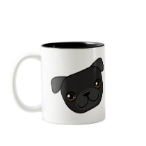 Black Pug mugs