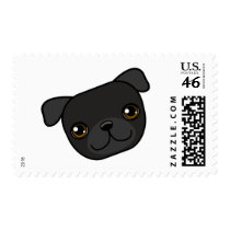 Black Pug postage