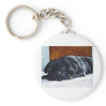 Black Pug Puppy Keychain