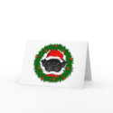 Black Pug Santa Greeting Cards by adore_a_pug Black Pug Santa Greeting Cards