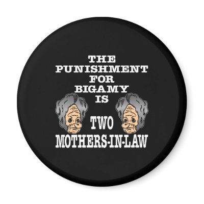 Black Punishment For Bigamy Refrigerator Magnet by WhiteTiger_LLC