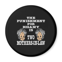 Black Punishment For Bigamy magnets by WhiteTiger_LLC Black Punishment For Bigamy magnets
