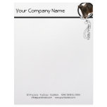Black Puppy Peeking through a Frame Letterhead