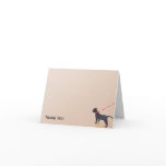 Black Puppy Prints on the Beach Note Card