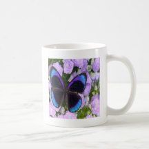 Black, Purple and Blue Butterfly Mug