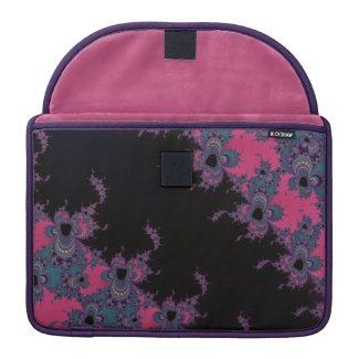 Black, Purple and Pink Fractal 13 &quot; Macbook Sleeve Macbook Pro Sleeves