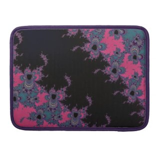 Black, Purple and Pink Fractal 13 " Macbook Sleeve MacBook Pro Sleeves