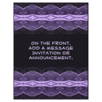 black purple deco flyers