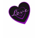 Black & Purple Hearts with Love t-shirts