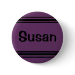 black purple lines pinback button