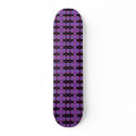 Black purple red turquoise fractal pattern skateboards