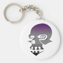 black.purple.skull llavero