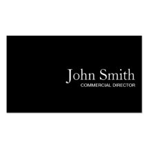 Black QR Code Commercial Director Business Card