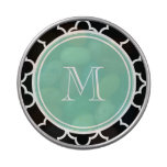 Black Quatrefoil Pattern, Mint Green Monogram Candy Tin at Zazzle