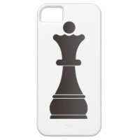 Black queen chess piece iPhone 5 covers
