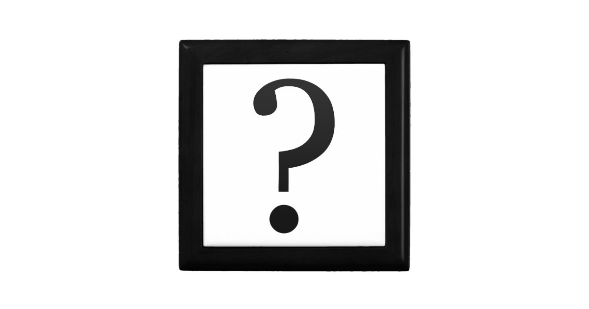 Black Question Mark Gift Box Zazzle