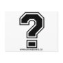 Black Question Mark Postcards