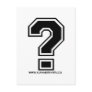 Black Question Mark Post Card