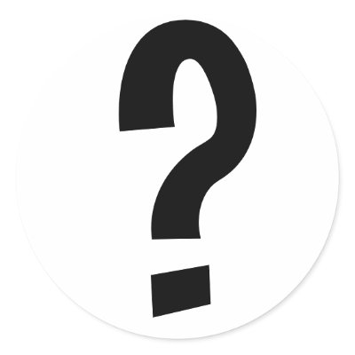 Black Question Mark Sticker by viper1551