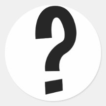 Black Question Mark Sticker