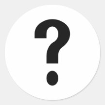 Black Question Mark Stickers