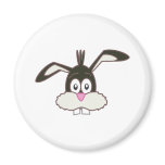 Black Rabbit head Refrigerator Magnet