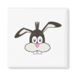 Black Rabbit head Refrigerator Magnet