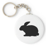 black rabbit icon key chains