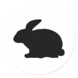 black rabbit icon stickers