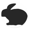 black rabbit icon stickers