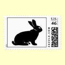 BLACK RABBIT POSTAGE STAMPS