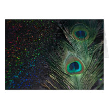 Black Rainbow Peacock Cards
