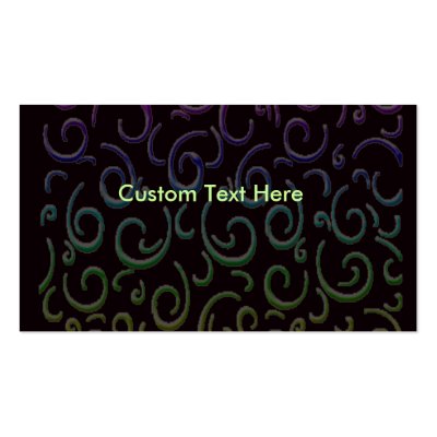 black rainbow scroll business card by secondwynd
