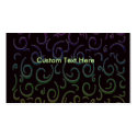 black rainbow scroll business cards