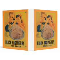 black rasberry ice cream ad binder
