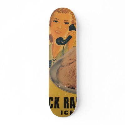 black rasberry ice cream ad skateboard by amazingvintage